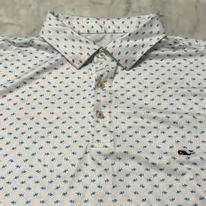 Vineyard Vines XL On The Go OTG Sankaty Polo XL Fish Pattern